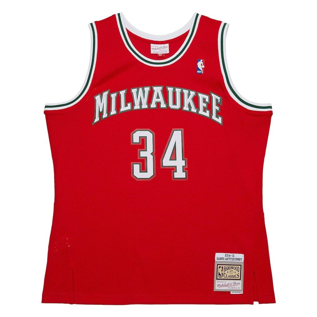 Giannis Antetokounmpo Milwaukee Bucks Mitchell & Ness 2014/15 Hardwood Classics Swingman Jersey