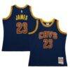 LeBron James Cleveland Cavaliers Mitchell & Ness 2015/16 Hardwood Classics Swingman Jersey - Navy - Front View
