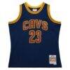LeBron James Cleveland Cavaliers Mitchell & Ness 2015/16 Hardwood Classics Swingman Jersey - Navy - Side View