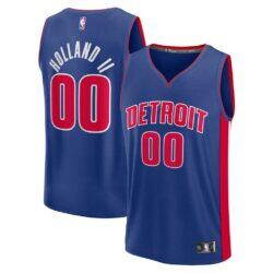 Ron Holland II Detroit Pistons Fashion7 Youth Fast Break Replica Player Jersey - Blue - Front View