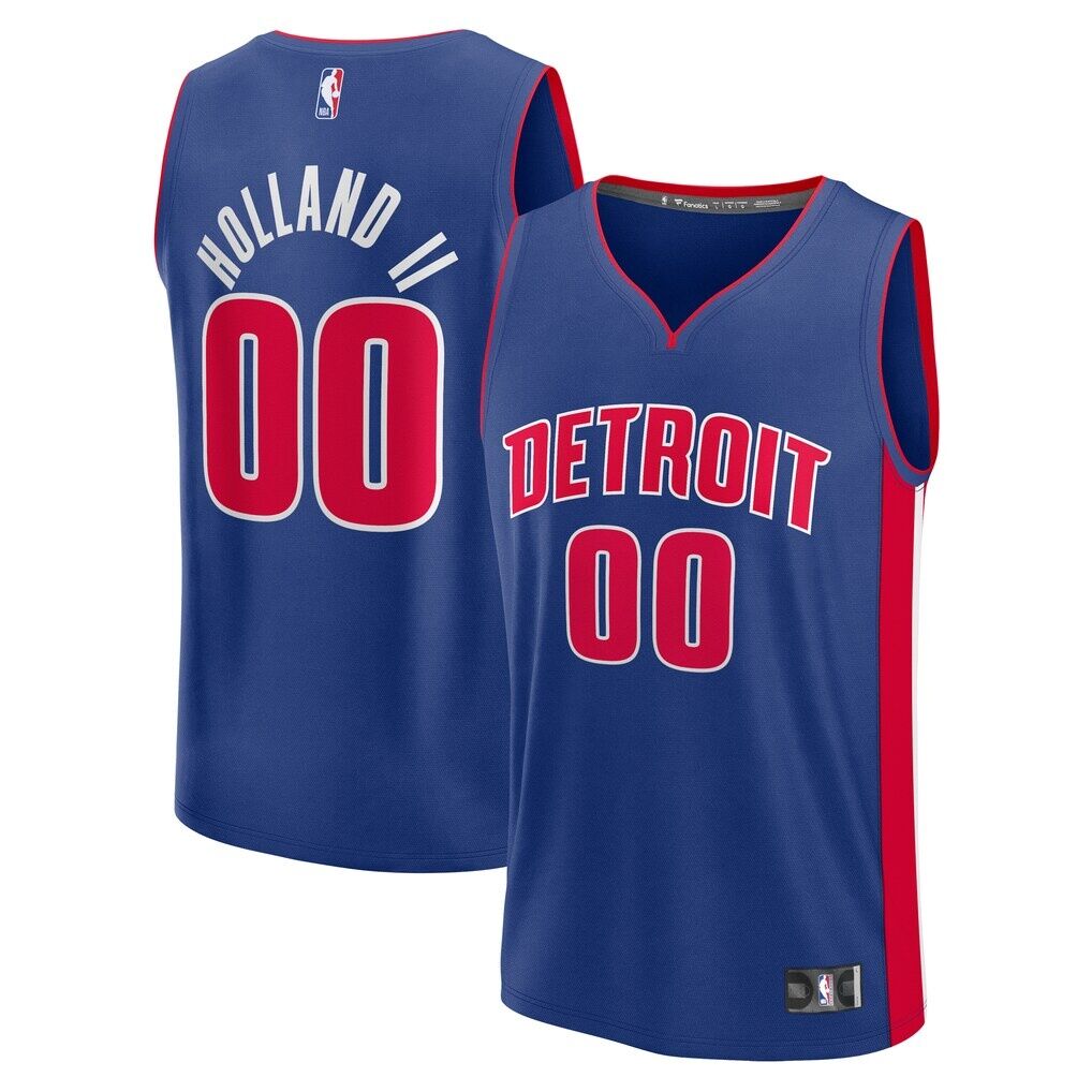 Ron Holland II Detroit Pistons Fashion7 Youth Fast Break Replica Player Jersey - Icon Edition