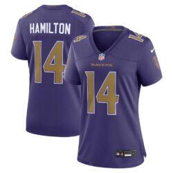 Kyle Hamilton Baltimore Ravens Nike Women's Alternate Game Jersey - Purple - Front View