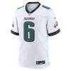 DeVonta Smith Philadelphia Eagles Nike Game Jersey - White - Back View