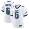 DeVonta Smith Philadelphia Eagles Nike Game Jersey - White - Front View