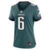 DeVonta Smith Philadelphia Eagles Nike Women's Team Game Jersey - Midnight Green - Side View