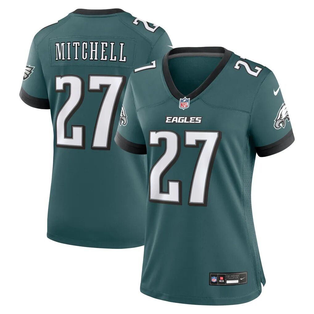 Quinyon Mitchell Philadelphia Eagles Nike Women's Team Game Jersey - Midnight Green