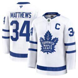Auston Matthews Toronto Maple Leafs Fashion7 Away Premium Jersey - White - Front View