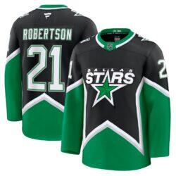 Jason Robertson Dallas Stars Fashion7 Alternate Premium Jersey - Black - Front View