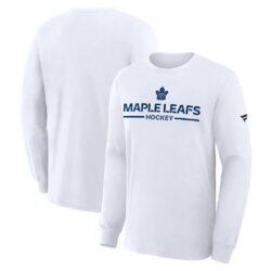 Toronto Maple Leafs Fashion7 Authentic Pro Primary Long Sleeve T-Shirt - White - Front View