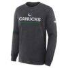 Vancouver Canucks Fashion7 Authentic Pro Primary Long Sleeve T-Shirt - Charcoal - Side View