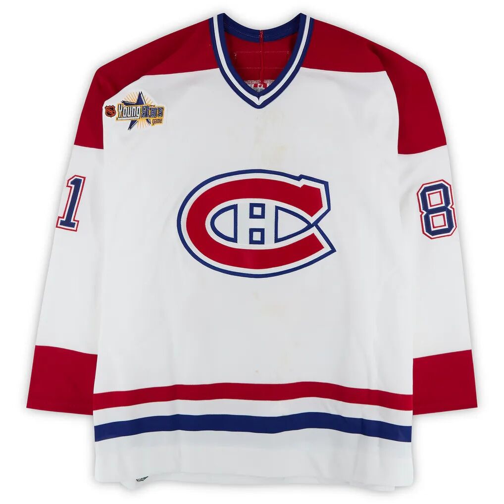 Marcel Hossa Montreal Canadiens Fashion7 Authentic Game-Used #81 White CCM Jersey from the 2003 NHL YoungStars Game