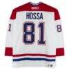 Marcel Hossa Montreal Canadiens Fashion7 Authentic Game-Used #81 White CCM Jersey from the 2003 NHL YoungStars Game - - Side View
