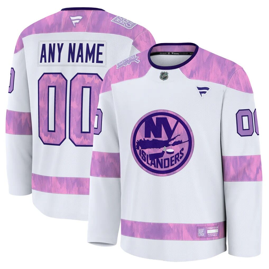 New York Islanders Fashion7 2024 Hockey Fights Cancer Custom Practice Jersey