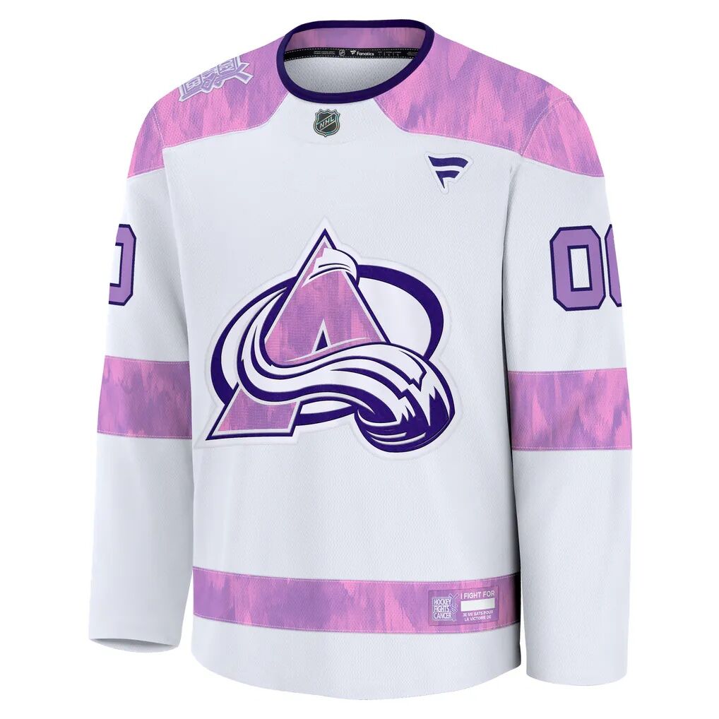 Colorado Avalanche Fashion7 2024 Hockey Fights Cancer Custom Practice Jersey