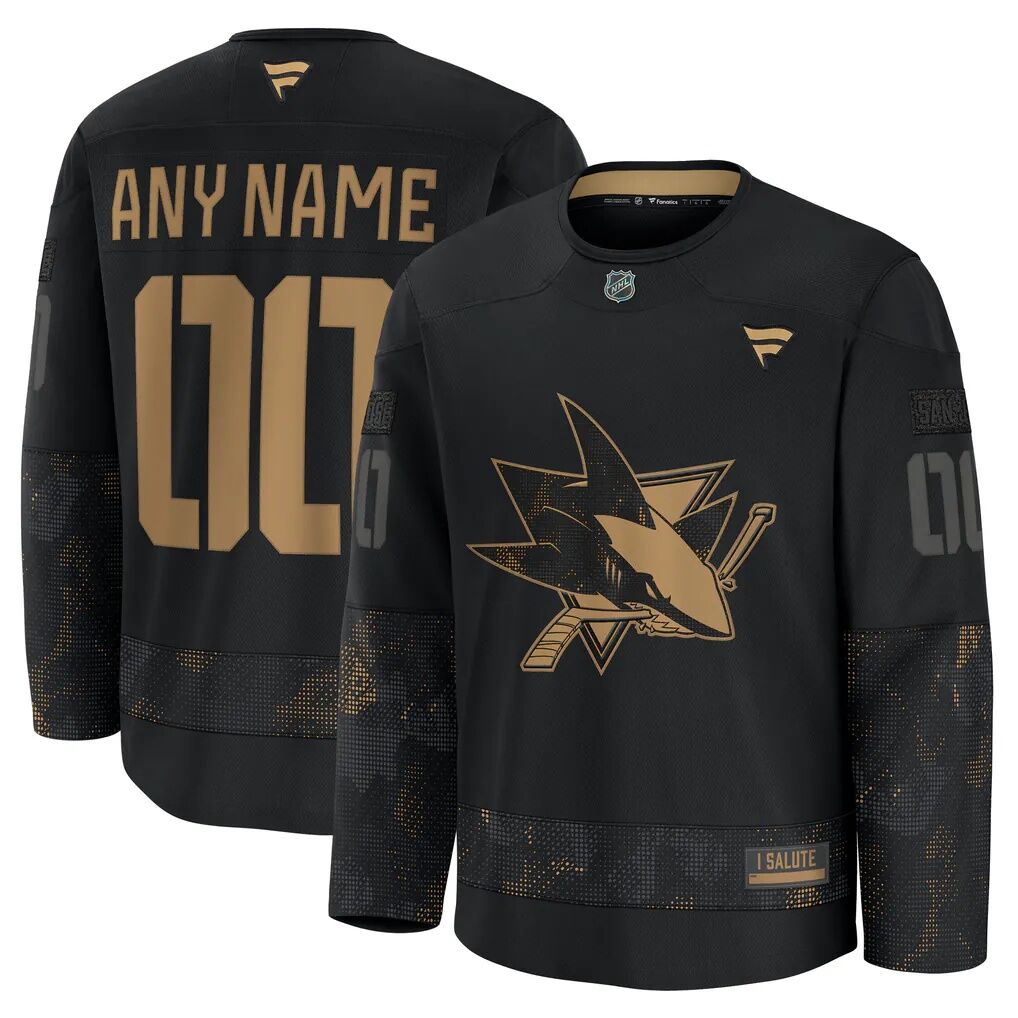 San Jose Sharks Fashion7 2024 Military Appreciation Custom Practice Jersey