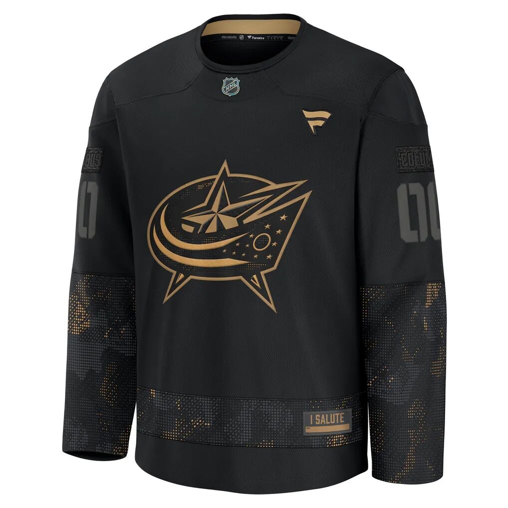 Columbus Blue Jackets Fashion7 2024 Military Appreciation Custom Practice Jersey