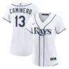 Junior Caminero Tampa Bay Rays Nike Women's Home Replica Jersey - White - Front View