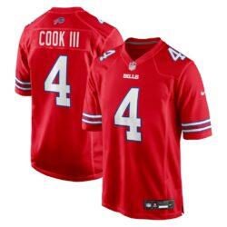 James Cook III Buffalo Bills Nike Alternate Game Jersey - Red - Front View
