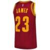 LeBron James Cleveland Cavaliers Mitchell & Ness Hardwood Classics 2015/16 Authentic Jersey - - Detail View