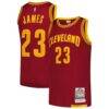 LeBron James Cleveland Cavaliers Mitchell & Ness Hardwood Classics 2015/16 Authentic Jersey - - Front View