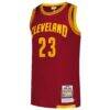 LeBron James Cleveland Cavaliers Mitchell & Ness Hardwood Classics 2015/16 Authentic Jersey - - Side View