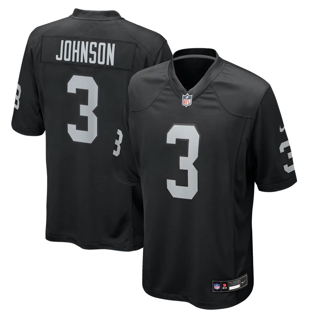 Taron Johnson Las Vegas Raiders Nike Team Game Jersey