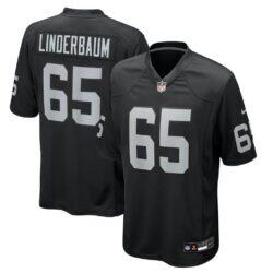 Tyler Linderbaum Las Vegas Raiders Nike Team Game Jersey - Black - Front View