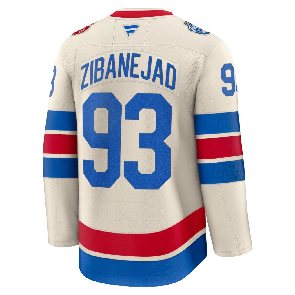 Mika Zibanejad New York Rangers Fashion7 2026 NHL Winter Classic Premium Jersey - Beige