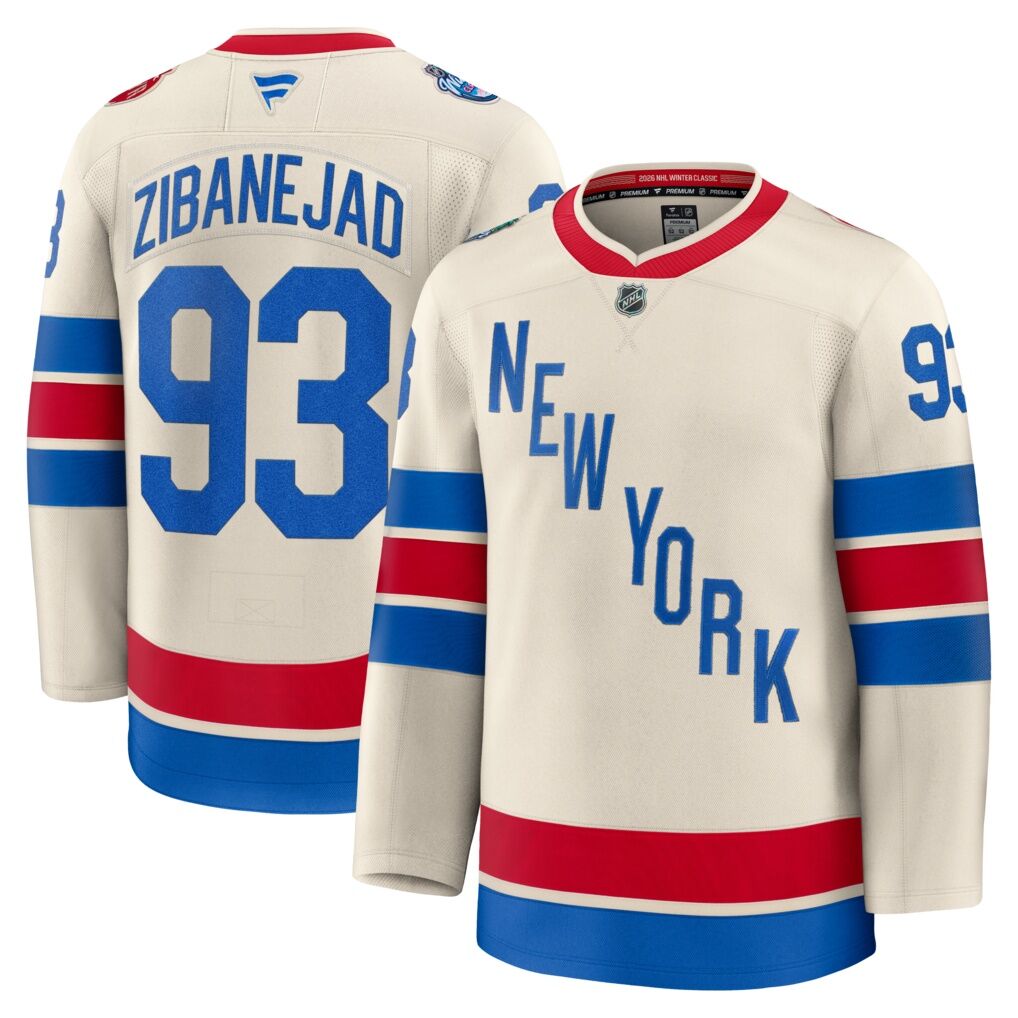 Mika Zibanejad New York Rangers Fashion7 2026 NHL Winter Classic Premium Jersey - Beige