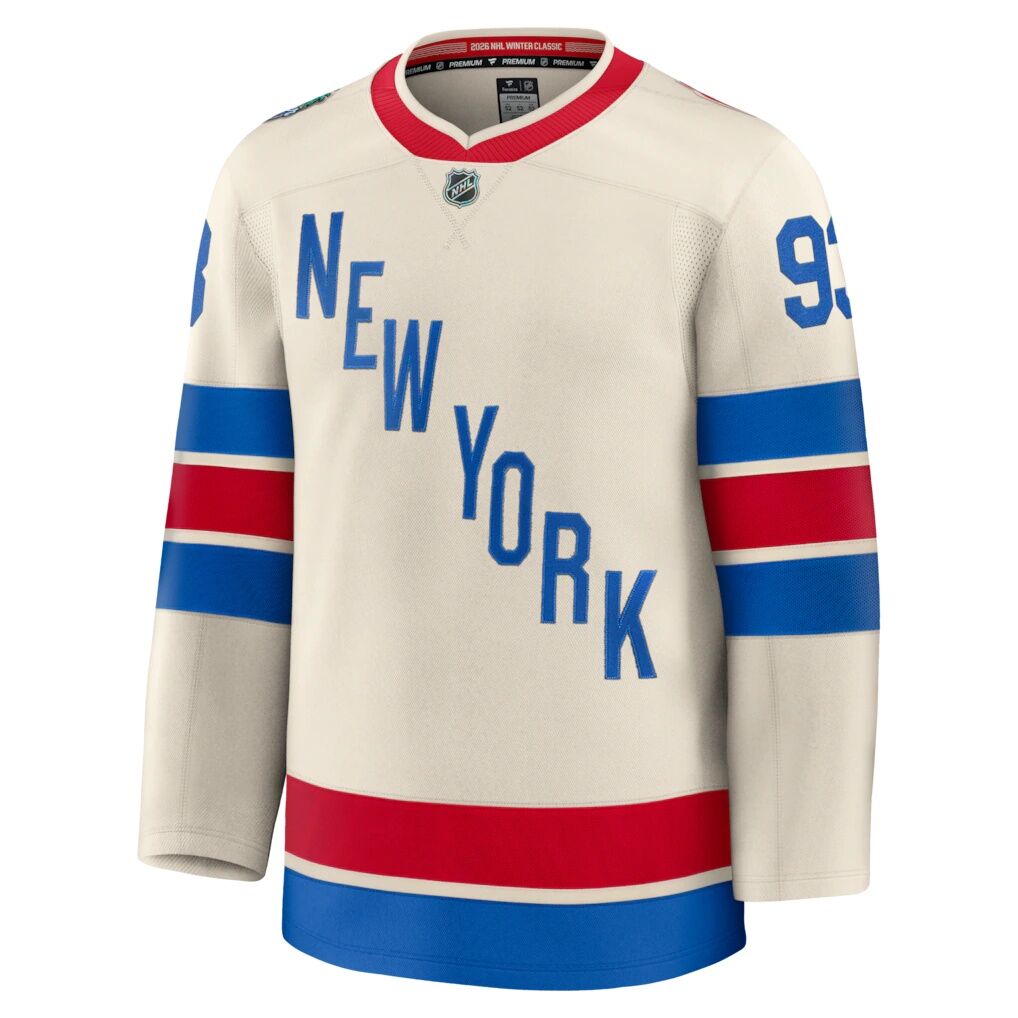 Mika Zibanejad New York Rangers Fashion7 2026 NHL Winter Classic Premium Jersey - Beige