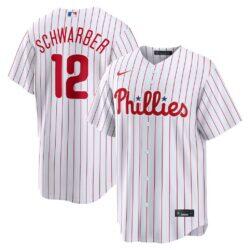 Kyle Schwarber Philadelphia Phillies Nike Home Replica Jersey - White - Front View