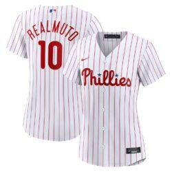 J.T. Realmuto Philadelphia Phillies Nike Women's Home Replica Jersey - White - Front View