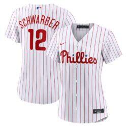 Kyle Schwarber Philadelphia Phillies Nike Women's Home Replica Jersey - White - Front View