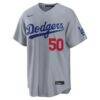 Mookie Betts Los Angeles Dodgers Nike Stadium Jersey - Gray - Side View