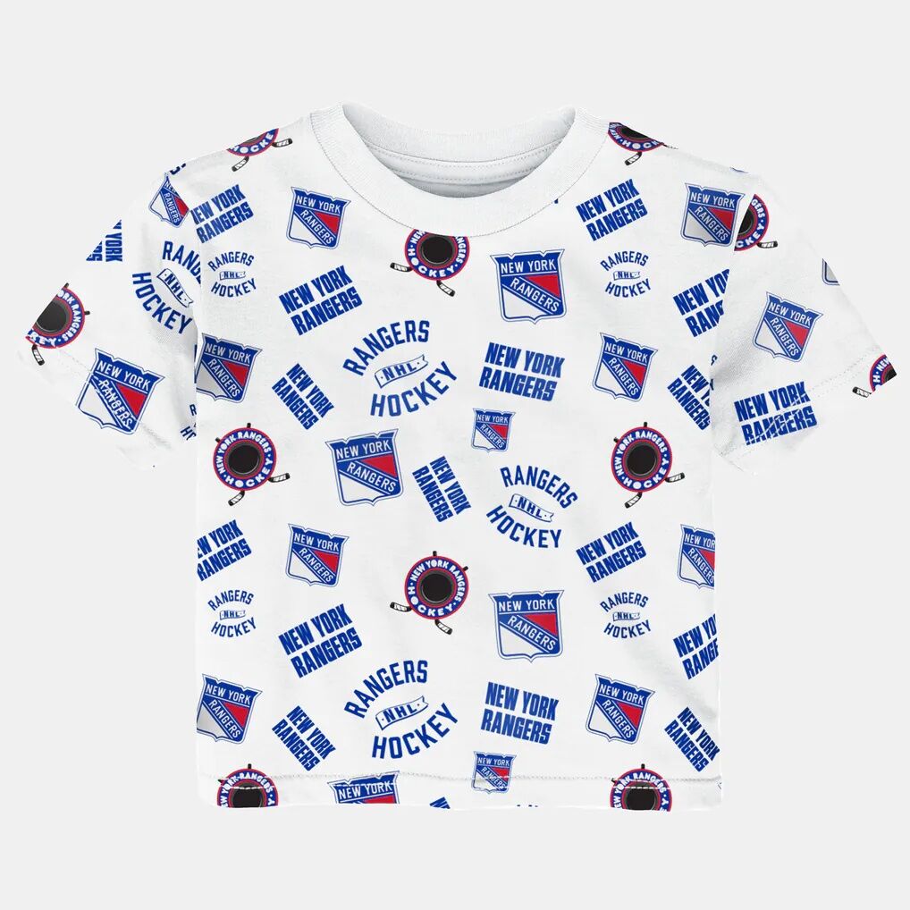 New York Rangers Outerstuff Infant Run Down Allover Print T-Shirt