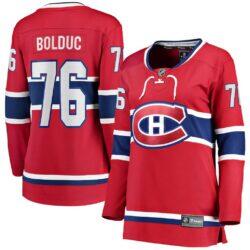 Zack Bolduc Montreal Canadiens Fashion7 Women's Home Breakaway Jersey - Red - Front View