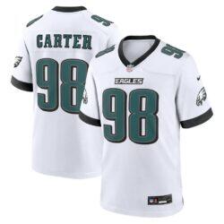 Jalen Carter Philadelphia Eagles Nike Game Jersey - White - Front View