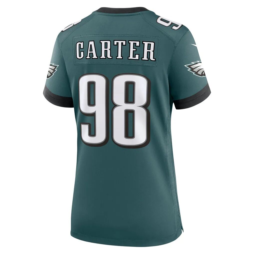 Jalen Carter Philadelphia Eagles Nike Women's Team Game Jersey - Midnight Green