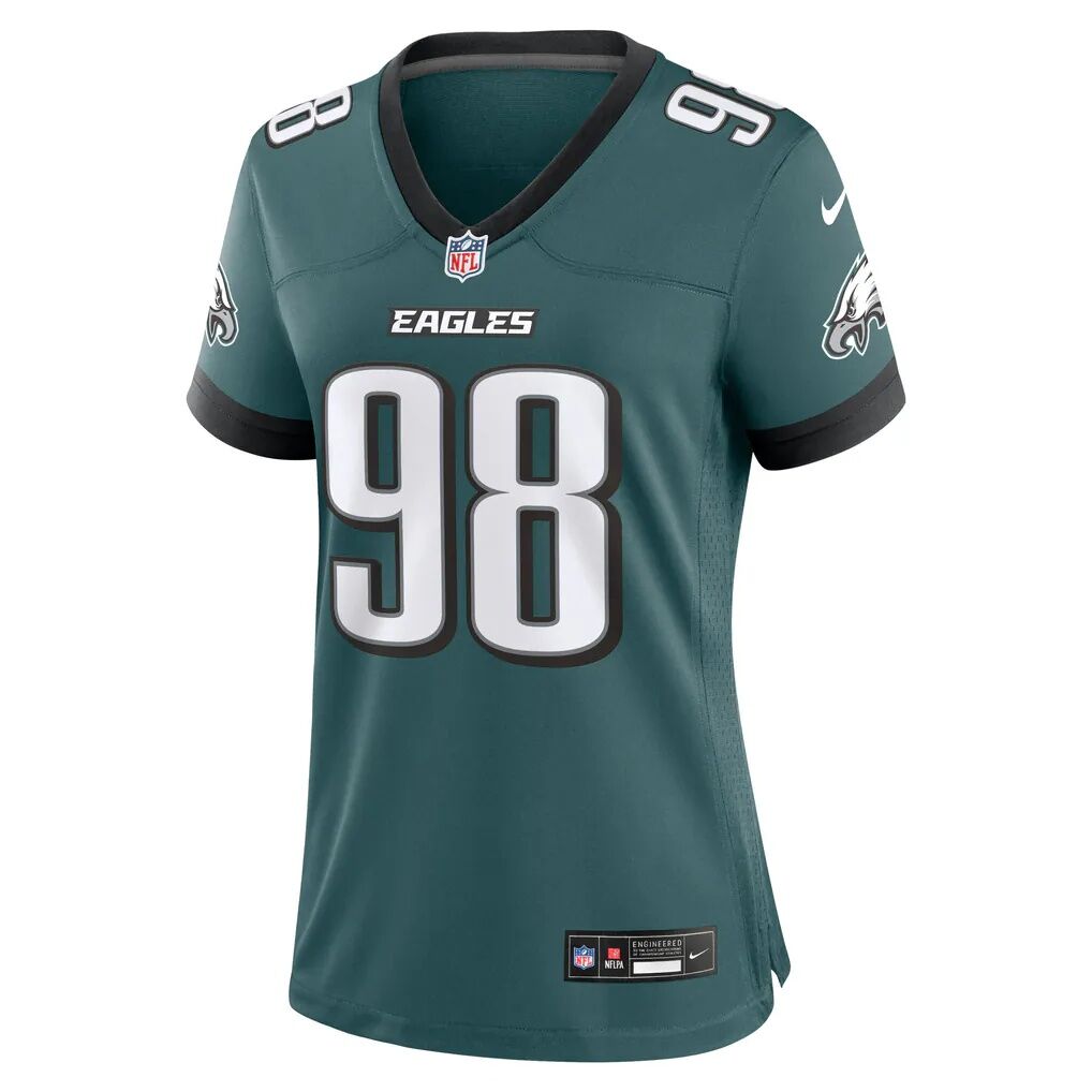 Jalen Carter Philadelphia Eagles Nike Women's Team Game Jersey - Midnight Green