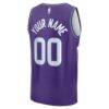 Utah Jazz Fashion7 Youth Fast Break Replica Custom Jersey - Purple - Detail View