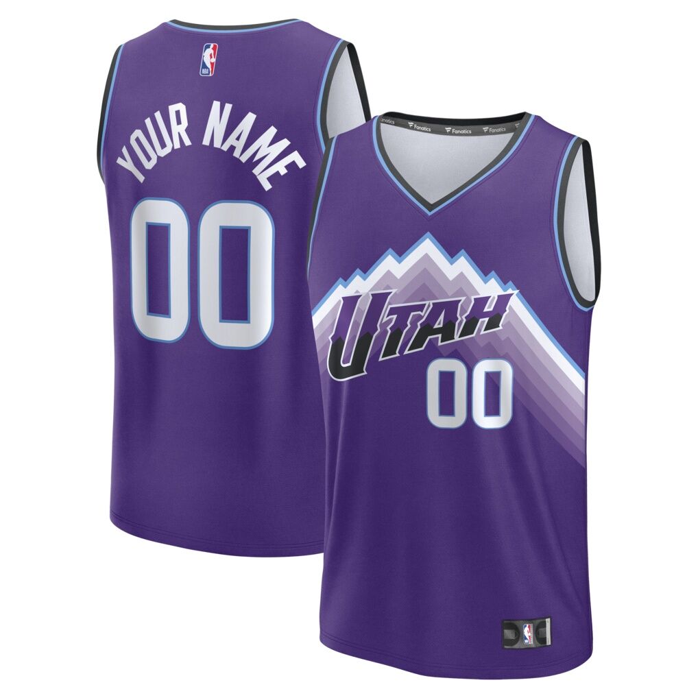 Utah Jazz Fashion7 Youth Fast Break Replica Custom Jersey - Icon Edition