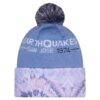 San Jose Earthquakes New Era 2026 Jersey Hook Cuffed Knit Hat with Pom - - Side View