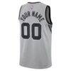 San Antonio Spurs Jordan Brand Unisex Swingman Custom Jersey - Silver - Detail View