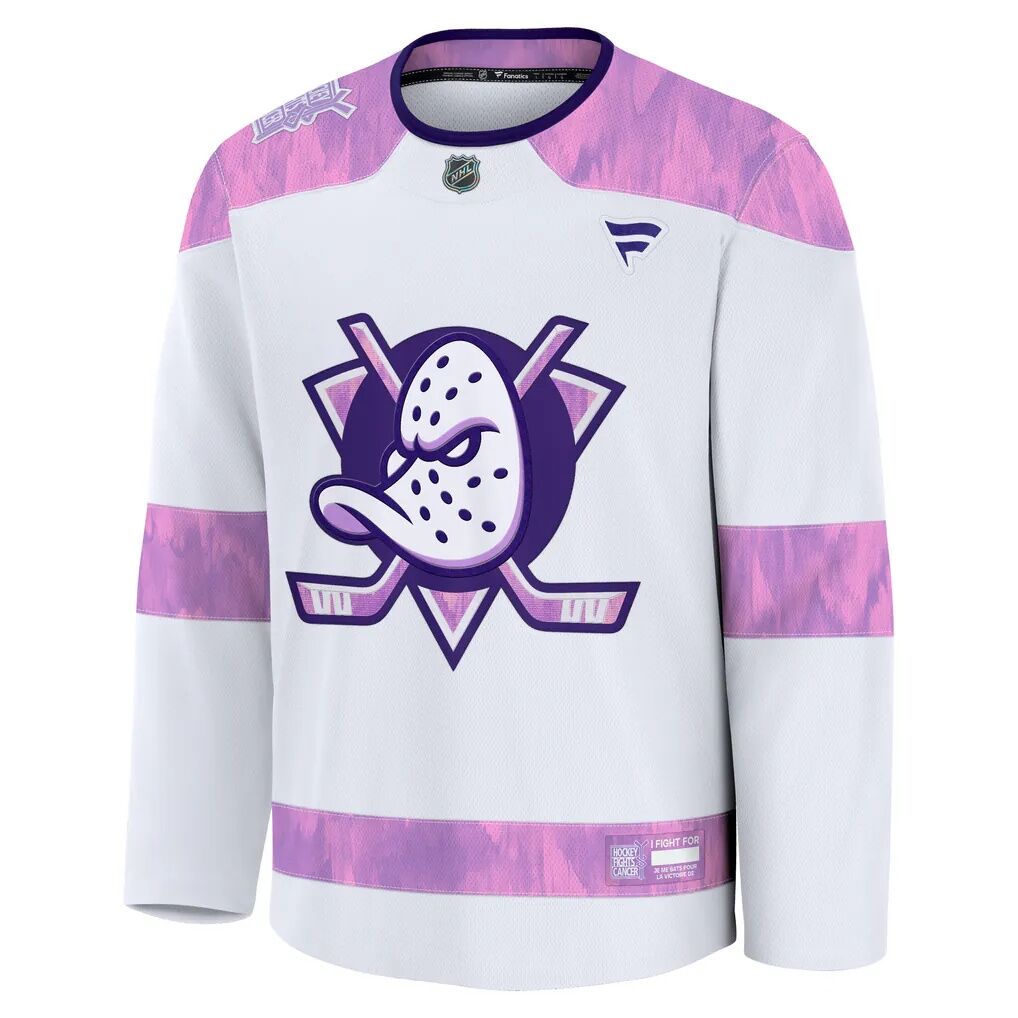 Anaheim Ducks Fashion7 Hockey Fights Cancer Survivor Practice Jersey
