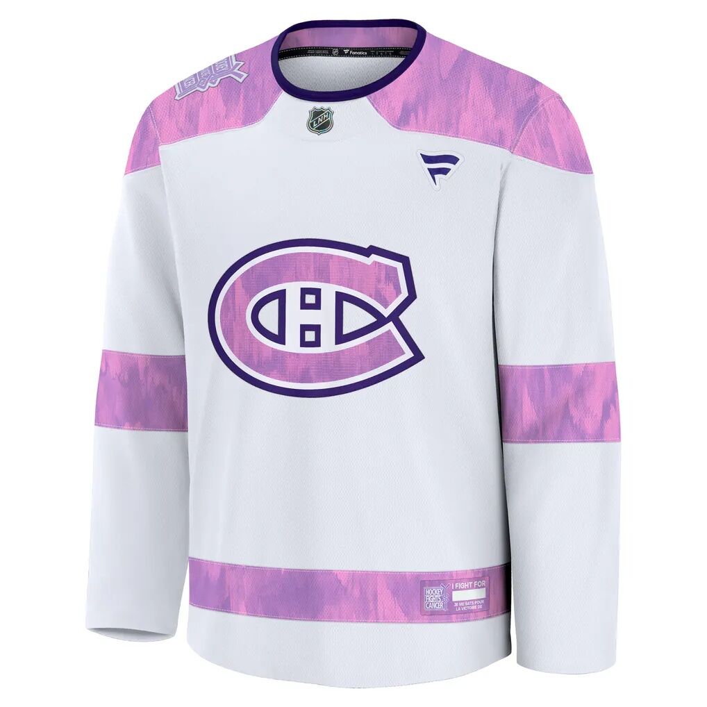 Montreal Canadiens Fashion7 Hockey Fights Cancer Survivor Practice Jersey