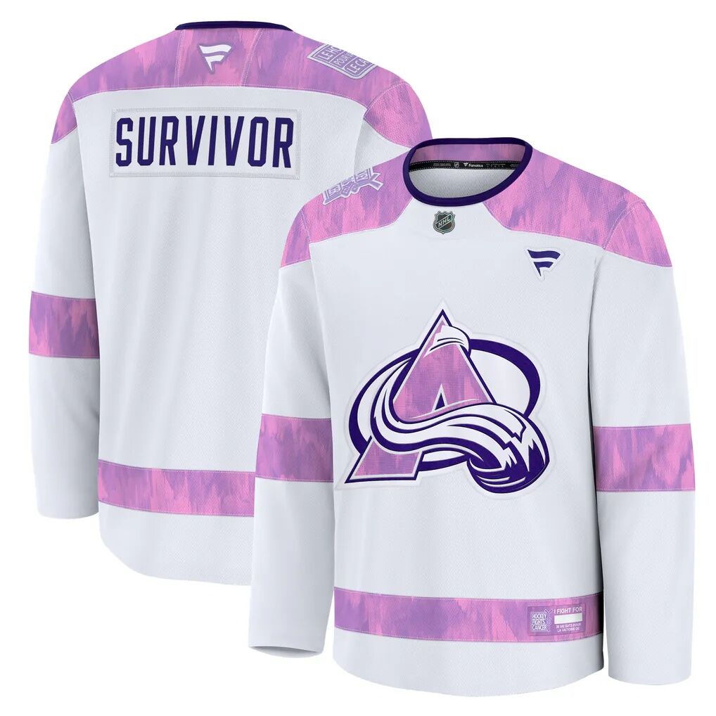 Colorado Avalanche Fashion7 Hockey Fights Cancer Survivor Practice Jersey
