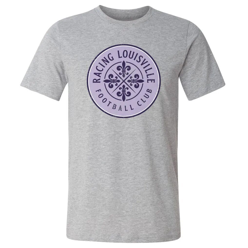 Racing Louisville FC 500 Level Vintage Primary Logo Graphic T-Shirt - Heather Gray