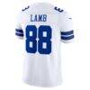 CeeDee Lamb Dallas Cowboys Nike Vapor F.U.S.E. Stitched Limited Jersey - White - Detail View