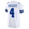 Dak Prescott Dallas Cowboys Nike Vapor F.U.S.E. Stitched Limited Jersey - White - Detail View