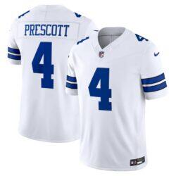 Dak Prescott Dallas Cowboys Nike Vapor F.U.S.E. Stitched Limited Jersey - White - Front View